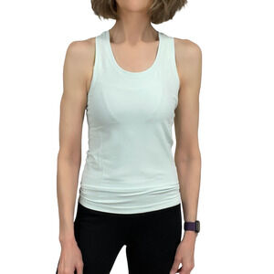 Sweaty Betty Athlete Seamless Workout Tank Top Sz XS 0 2 New Pearl Blue Slim Fit